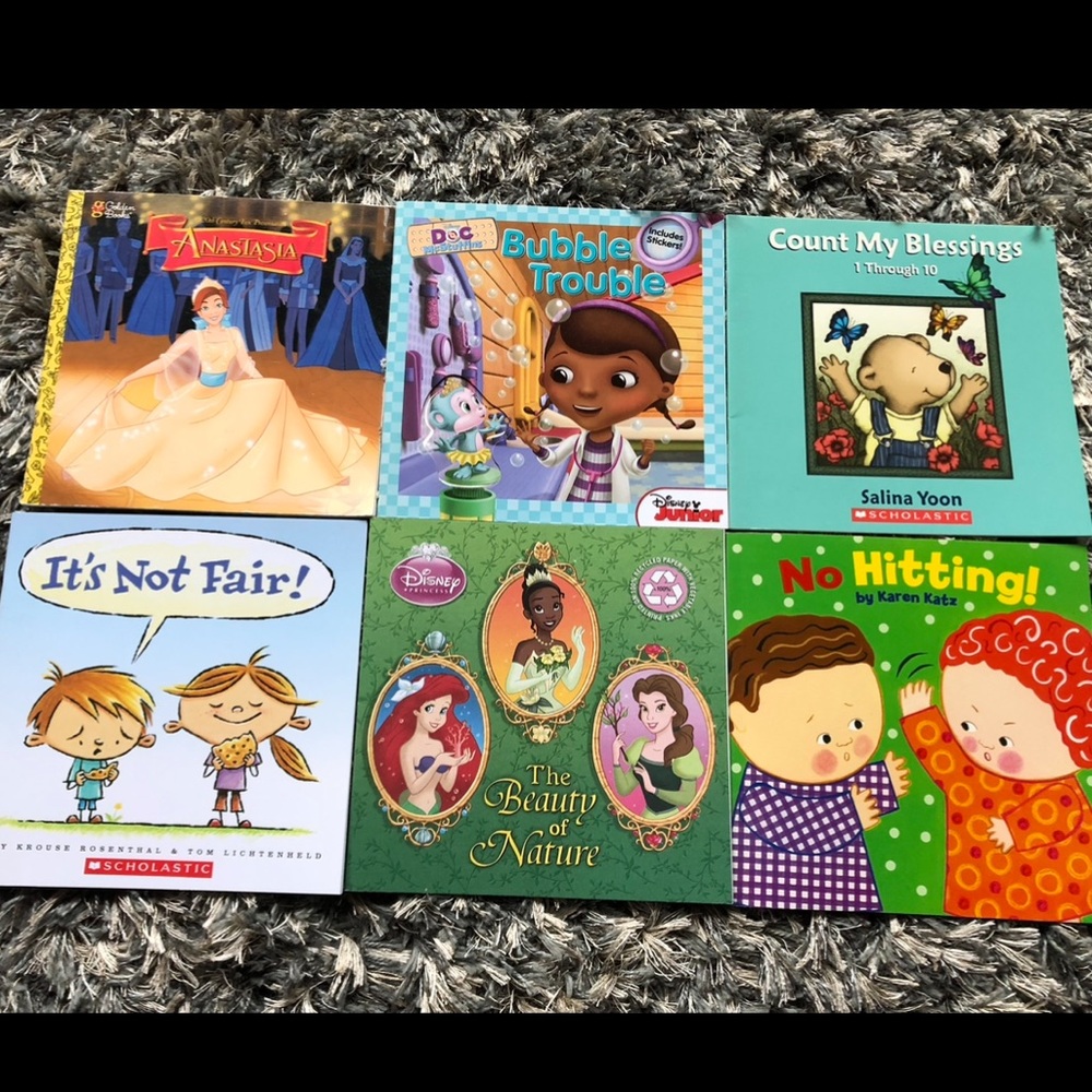 Set of 6 ~ Storybooks ~ Disney Princess Doc McStuffins & More